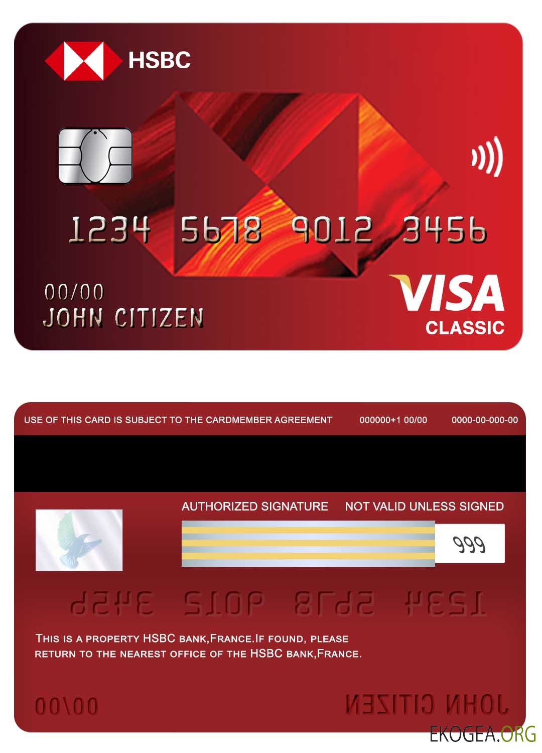 Carte visa classique banque HSBC France
